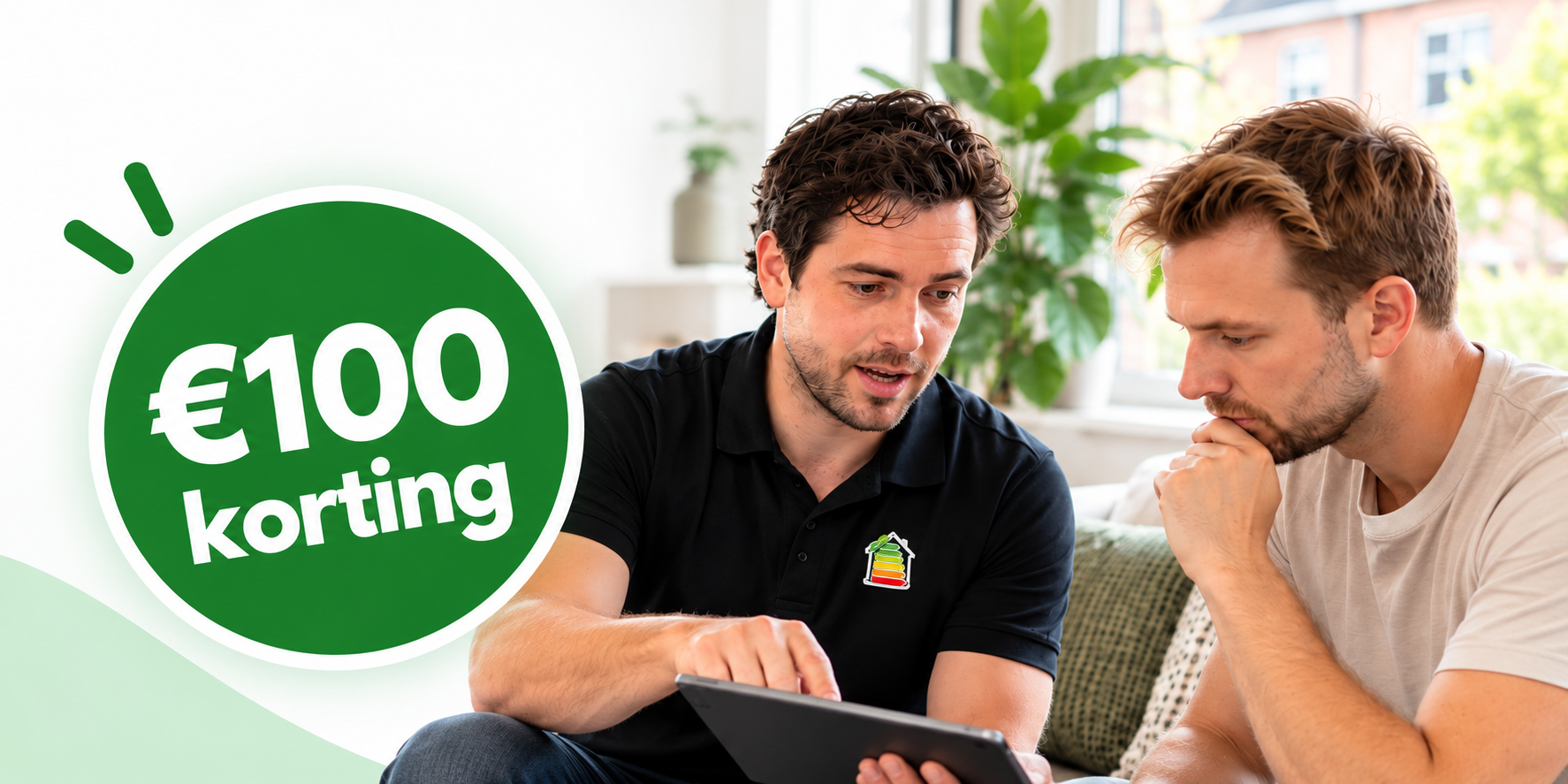 €100 korting op je energielabel